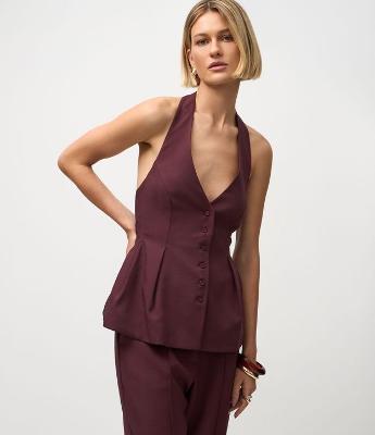 Blusa Frente Única em Crepe com Pregas Frontais