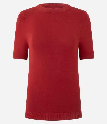 Blusa em Tricô com Manga Curta