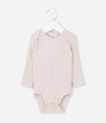 Body Infantil Canelado com Gola Americana – Tam RN a 18 Meses
