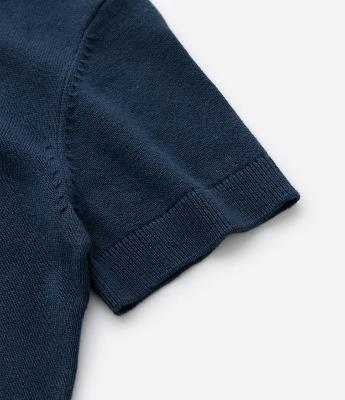 Camiseta Polo Infantil com Detalhe em Retilínea – Tam 5 a 14 Anos