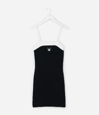 Vestido Infantil Tubinho em Ribana com Estampa Kuromi – Tam 7 a 16 Anos