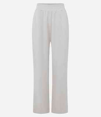 Calça Reta Esportiva em Modal com Trançadeira