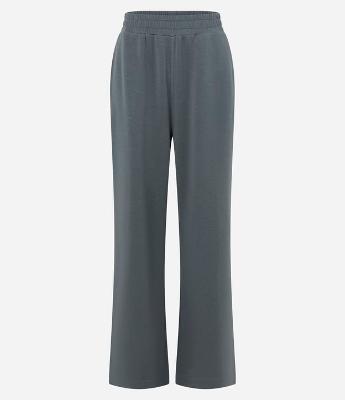 Calça Reta Esportiva em Modal com Trançadeira