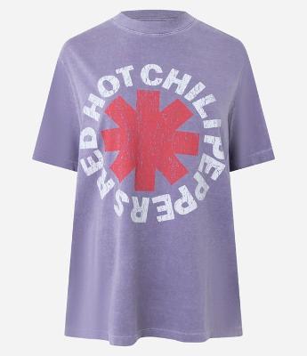 Camiseta em Algodão com Estampa Red Hot Chili Peppers