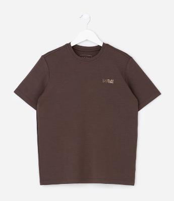 Camiseta Infantil com Tecnologia Dry e Estampa Lettering – Tam 5 a 14 Anos