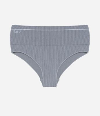 Calcinha Alta em Microfibra Texturizada Seamless