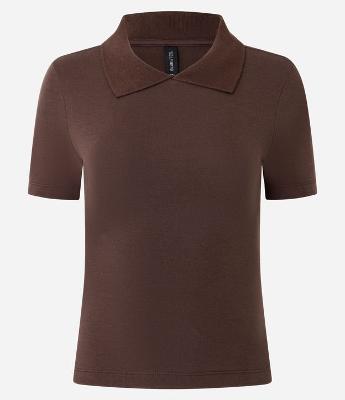 Blusa Básica Manga Curta com Gola Polo