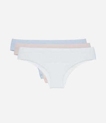 Kit 03 Calcinhas Biquini Fio Sem Costura