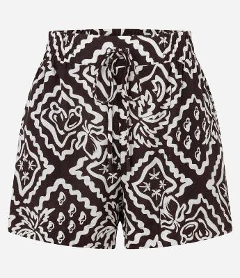 Short Runner com Cós Elástico e Estampa Floral