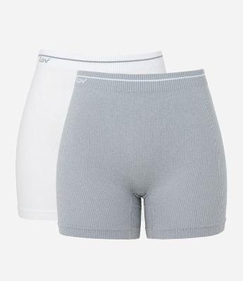 Kit 02 Calcinhas Boyshort em Microfibra Sem Costura