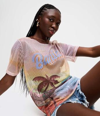 Camiseta Texturizada com Estampa Bahia Tropical