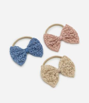 Kit 03 Faixas Infantis em Tule com Laços Texturizados – Tam U