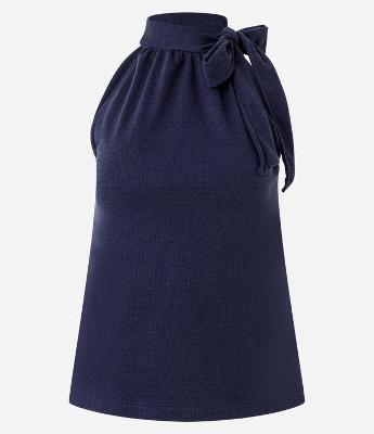 Blusa Gola Alta com Amarração em Laço