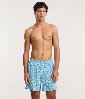 Cueca Samba Canção em Viscose com Estampa de Dadinhos