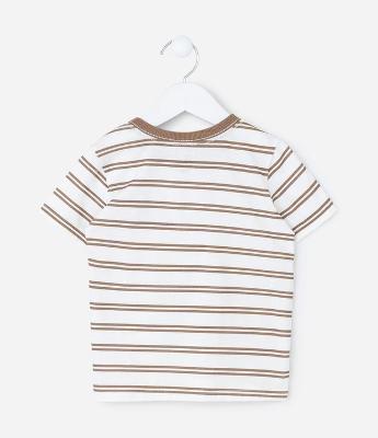 Conjunto Infantil com Listras e Aplique de Bichinho – Tam 1 a 6 Anos