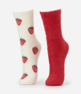 Kit 02 Meias Cano Alto com Pelo Artificial