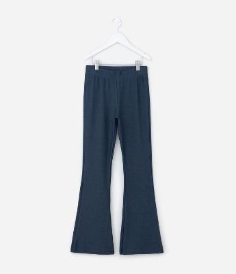 Calça Infantil Flare Imitando Jeans - Tam 5 a 14 Anos