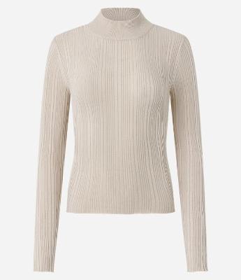 Blusa Retilínea Tricô com Gola Alta Adulto