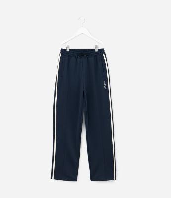 Calça em Moletom com Listras Laterais e Cós Ajustável – Tam 5 a 14 Anos