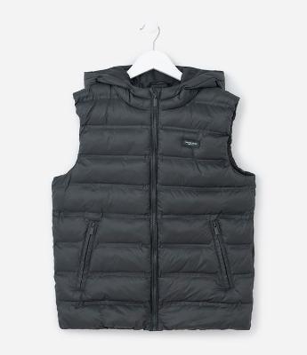 Colete Infantil com Capuz e Zíper Frontal - Tam 5 A 14 Anos