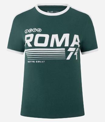 Camiseta em Algodão com Estampa Lettering Roma
