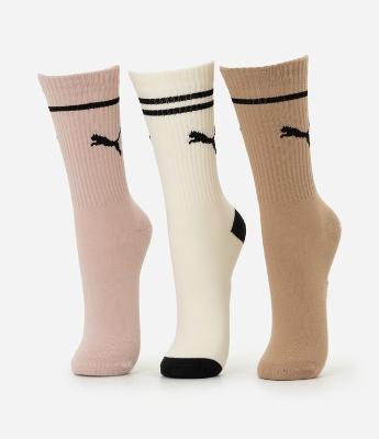 Kit 03 Meias Cano Alto em Algodão com Estampa Puma