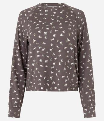 Blusa de Pijama com Estampa Floral Peach Touch