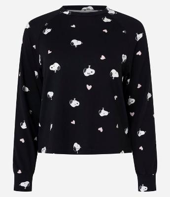 Blusa de Pijama Peach Touch com Estampa do Snoopy