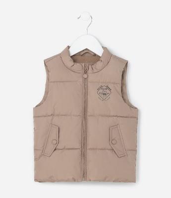 Colete Puffer Infantil com Bolsos de Lapela – Tam 1 a 6 Anos