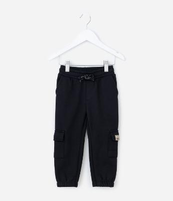 Calça Infantil Jogger com Bolso Cargo – Tam 1 a 6 Anos