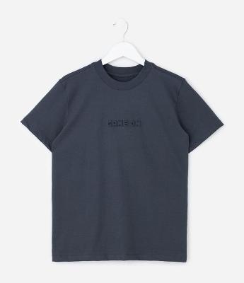 Camiseta Infantil em Algodão com Lettering Embossed – Tam 5 a 14 Anos