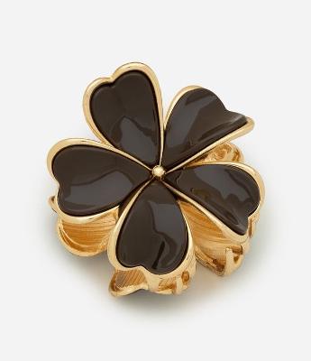 Piranha de Cabelo Esmaltado com Formato de Flor