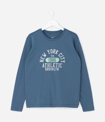 Camiseta Infantil com Estampa Esportiva – Tam 5 a 14 Anos