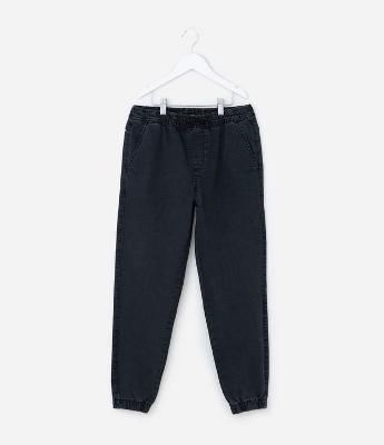 Calça Infantil Jogger em Jeans com Cós Ajustável – Tam 5 a 14 Anos