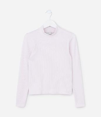 Camiseta Infantil Seamless com Gola Alta – Tam 5 a 14 Anos