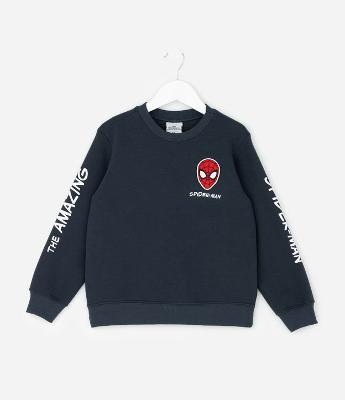 Casaco Infantil com Estampa Spider Man Lettering Tam 2 A 8