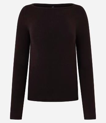 Sueter Tricô em Viscose com Decote Canoa