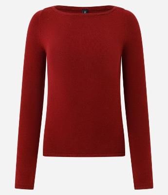 Sueter Tricô em Viscose com Decote Canoa