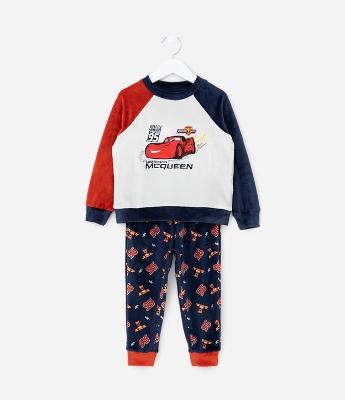 Pijama Infantil Longo com Estampa Relâmpago McQueen – Tam 2 a 8 Anos