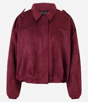 Jaqueta Bomber Suede Com Gola Clássica