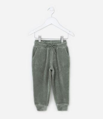 Calça Infantil em Veludo Canelada - Tam 1 a 5 Anos