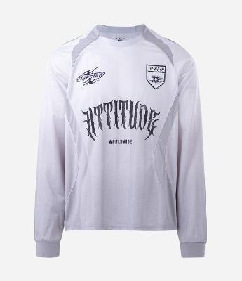 Camiseta Boxy Manga Longa com Estampa Lettering Attitude