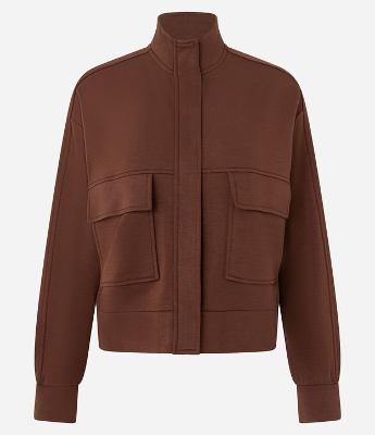 Jaqueta Alongada em Moletom sem Felpa