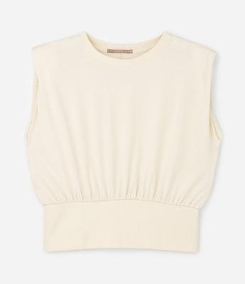 Blusa Regata Muscle com Barra Larga e Franzido Curve & Plus Size