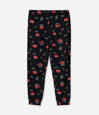 Calça de Pijama em Plush com Estampa Carros
