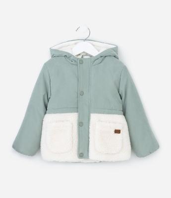 Jaqueta Infantil com Recorte em Sherpa – Tam 1 a 5/6 Anos