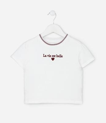 Blusa Infantil com Bordado Frontal – Tam 1 a 5/6 Anos