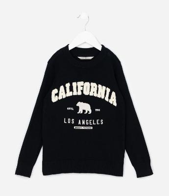 Casaco Infantil Texturizado com Bordado de Chenille – Tam 5 a 14 Anos