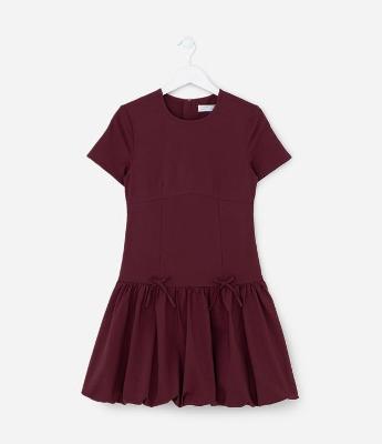 Vestido Infantil em Viscolinho com Saia Balonê – Tam 5 a 14 Anos