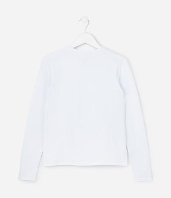 Camiseta Infantil com Manga Longa – Tam 5 a 14 Anos